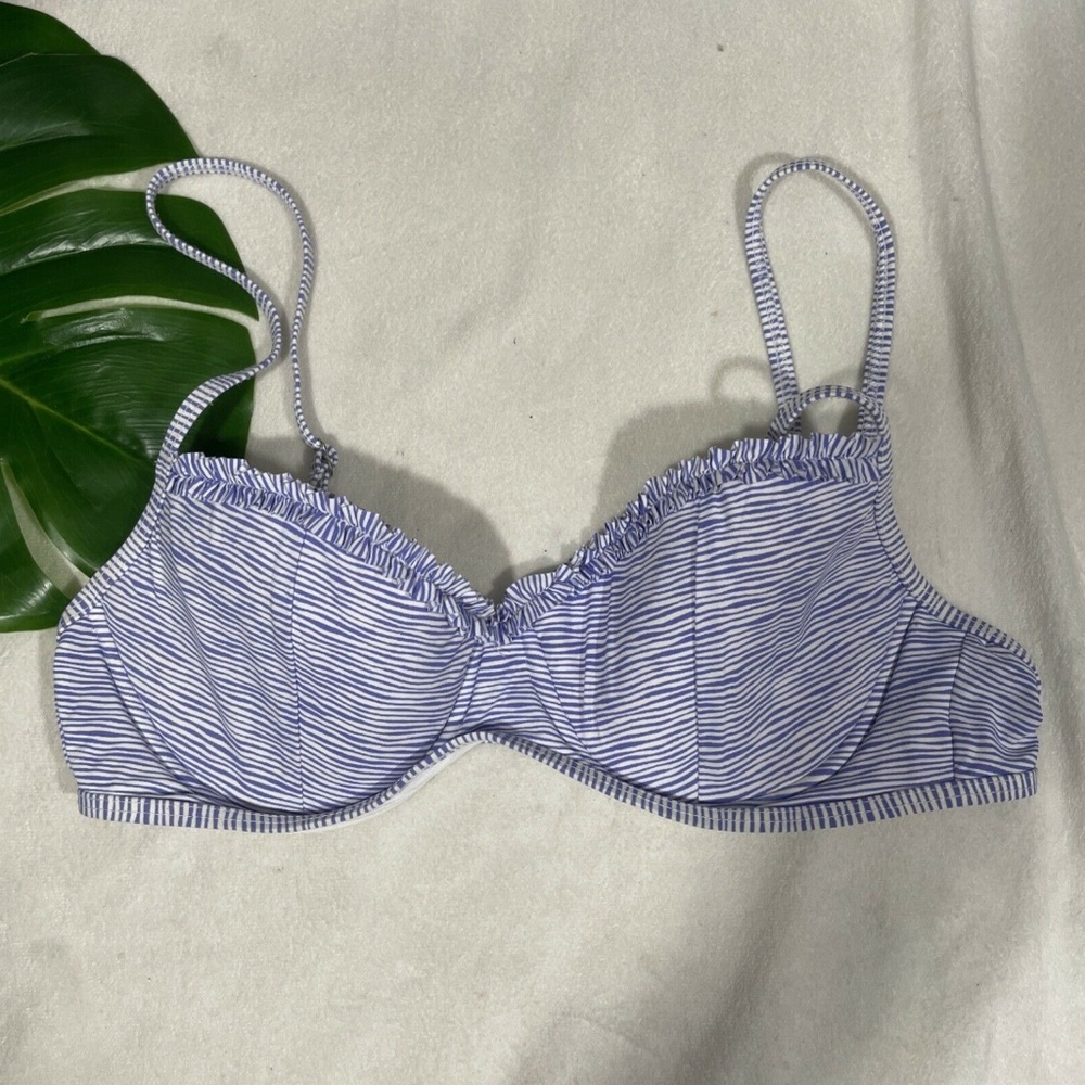 USED LETARTE Underwire Ruffled Bikini Top D Cup